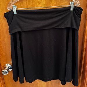 Large Black Maternity Skater Skirt